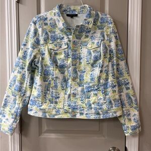 Talbots Multicolor Printed Jean Jacket
